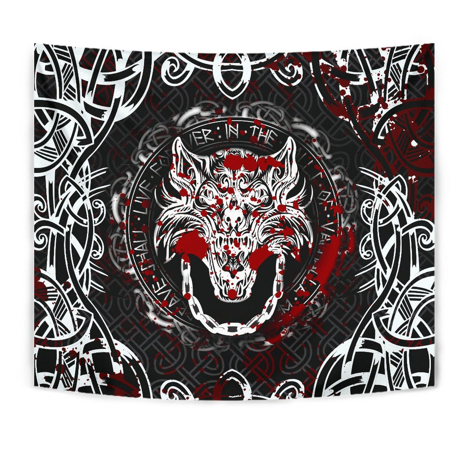Ligerking Tapestry - Fenrir Viking Blood 3D A27