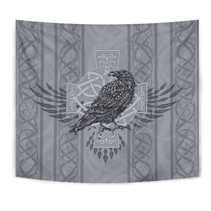 Ligerking Tapestry - Odin's Celtic Raven - Scandinavian Tattoo A27