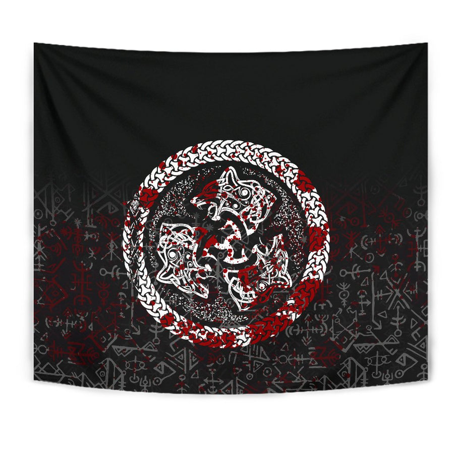 Ligerking Tapestry - Fierce Blood Wolf Symbol Of A Viking Nordic A27