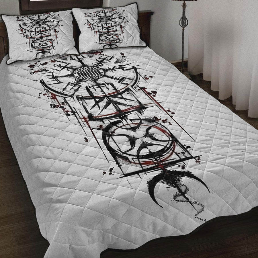 Ligerking Quilt - Compass Vegvisir Tattoo Quilt A35