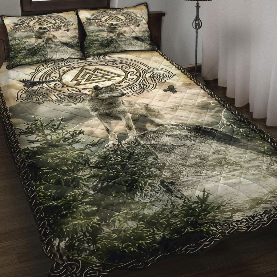 Ligerking Quilt - Fenrir,Valknut,Hugin and Munin Quilt A35