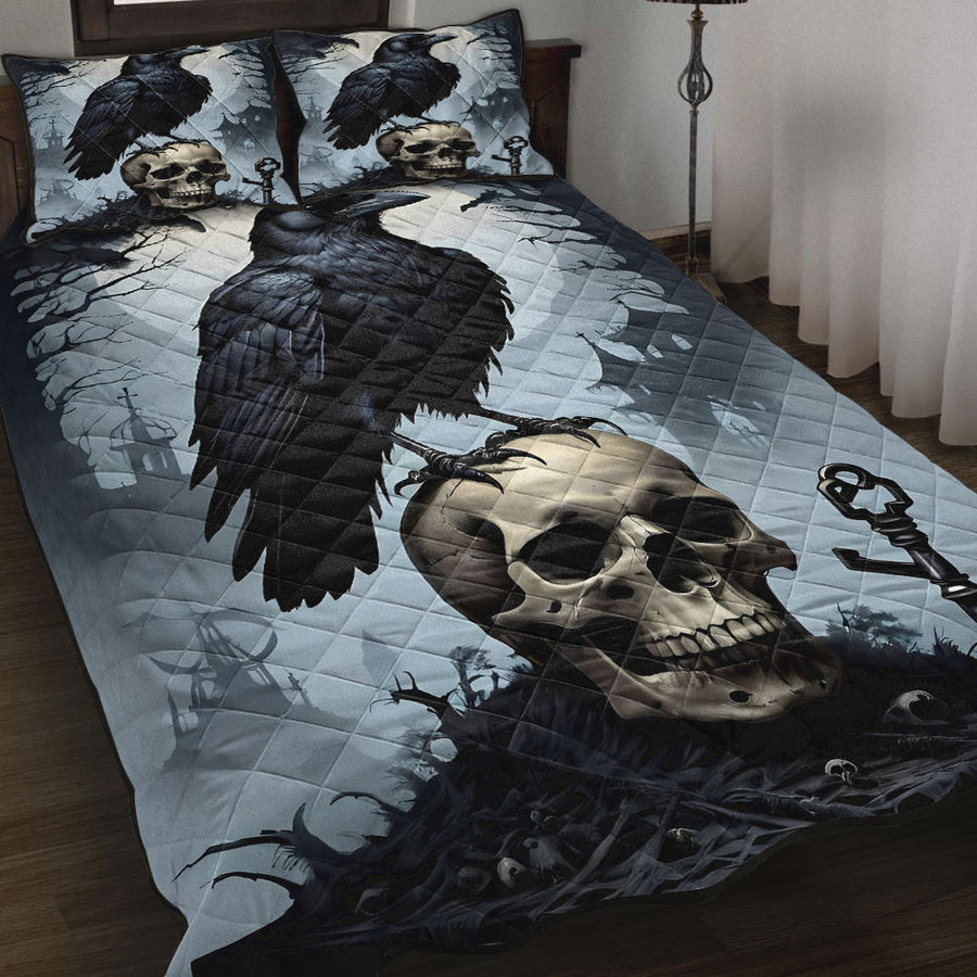 Ligerking Quilt - Raven and Skull Quilt A35