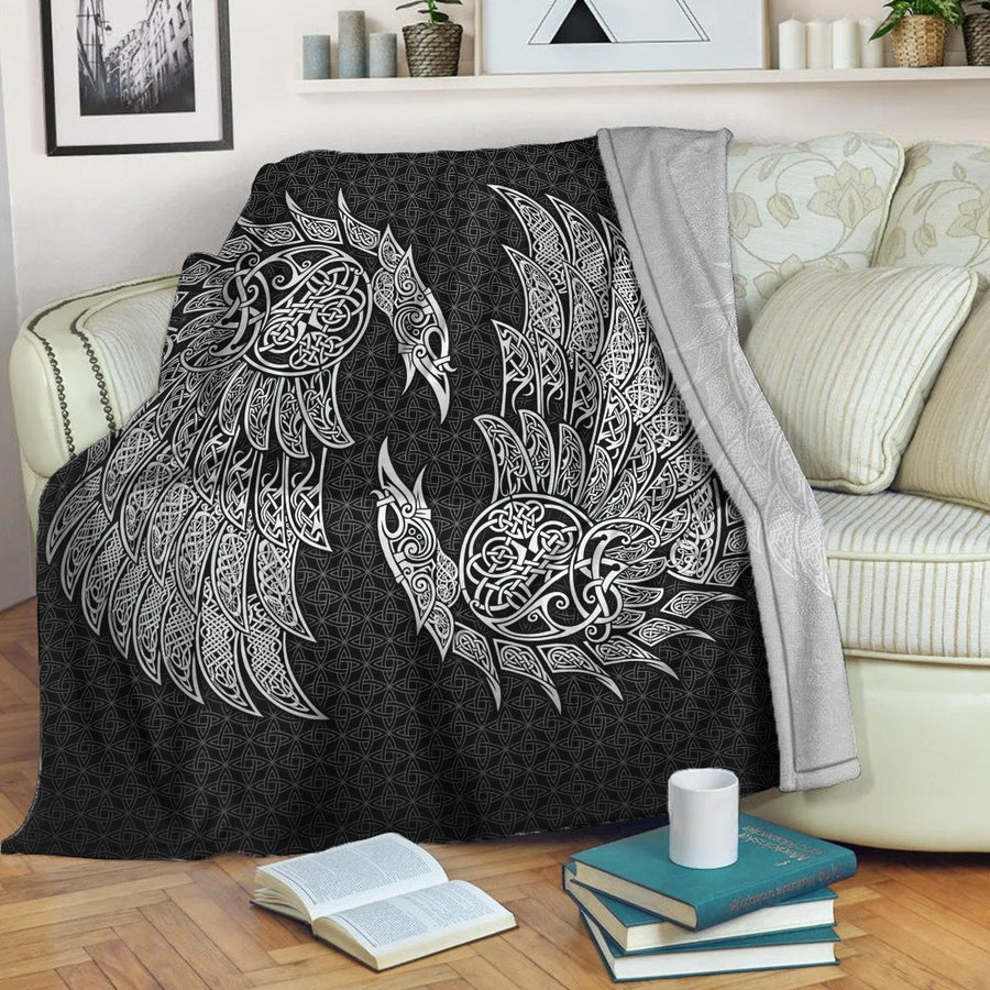 Ligerking Premium Blanket - Raven and Wolf Fenrir Premium Blanket A35