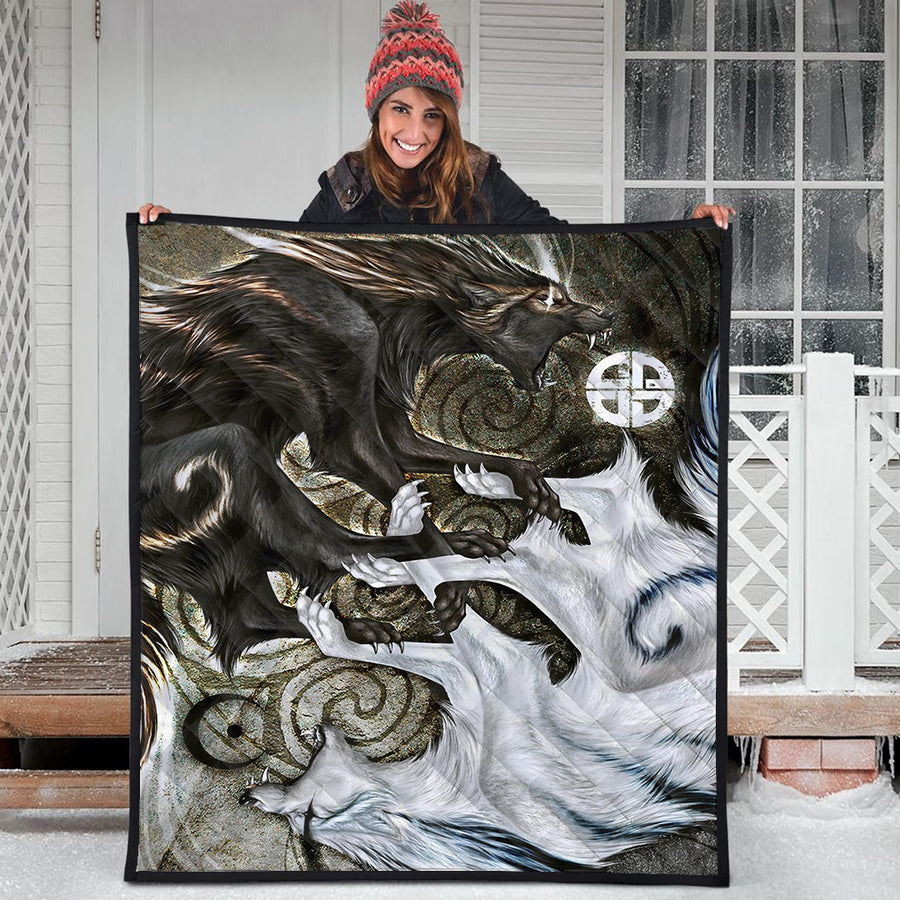 Ligerking Premium Quilt - Skoll and Hati Ying Yang Style Premium Quilt A35