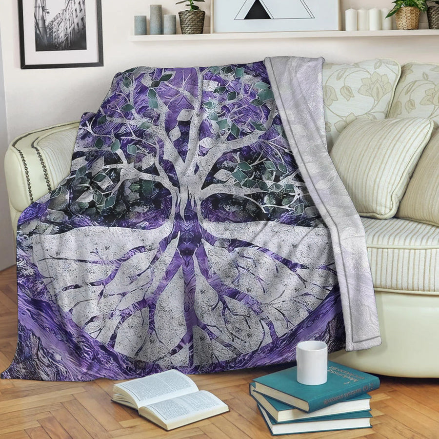 Ligerking Premium Blanket - Viking Yggdrasil Tattoo and Vector Premium Blanket A35