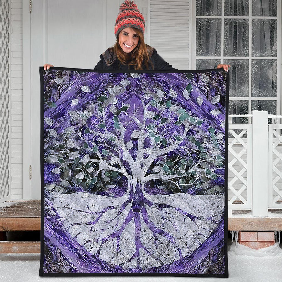 Ligerking Premium Quilt - Viking Yggdrasil Tattoo and Vector Premium Quilt A35