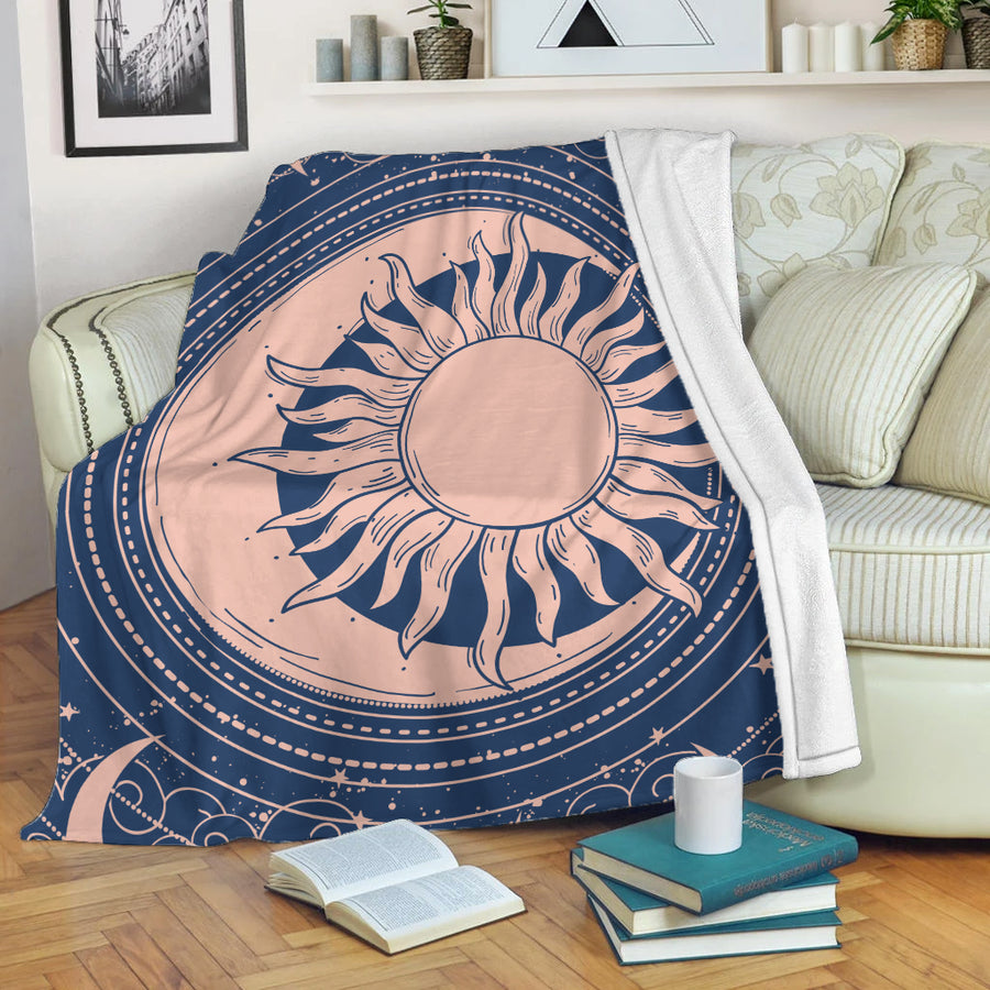 Viking Premium Blanket - Celestial For Astrology,Moon on Background Tarot Premium Blanket A35