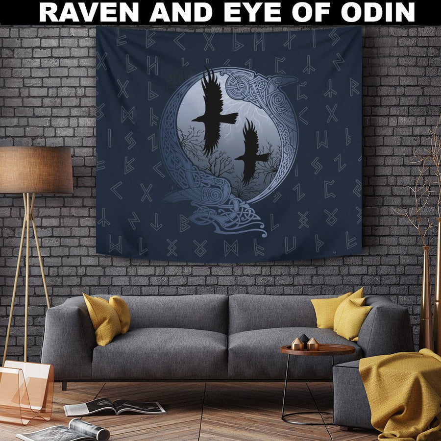 Ligerking Tapestry - Raven And Eye Of Odin A7