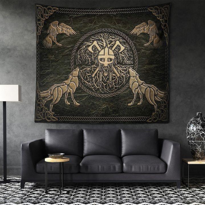 Viking Legend Warrior Limited 3D Print Wall Tapestry 12A15