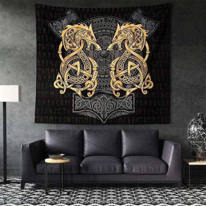 Viking Legend Warrior Limited 3D Print Wall Tapestry 9A15