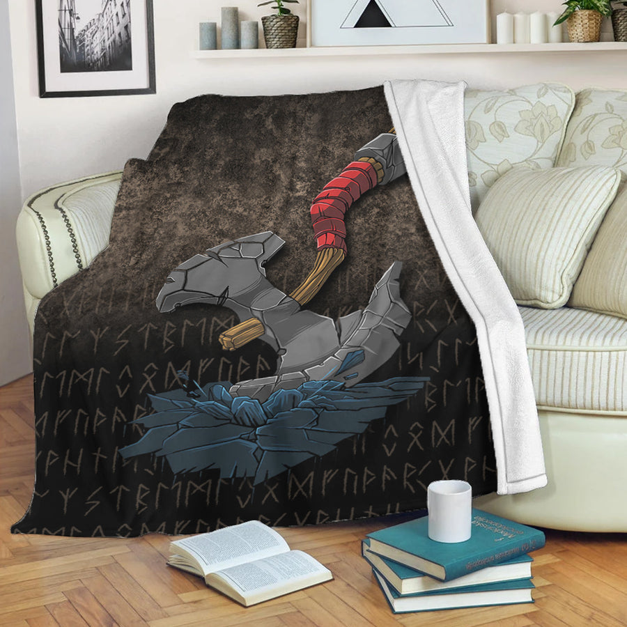 Ligerking Premium Blanket -Viking Axe Norse Mythology Premium Blanket A7