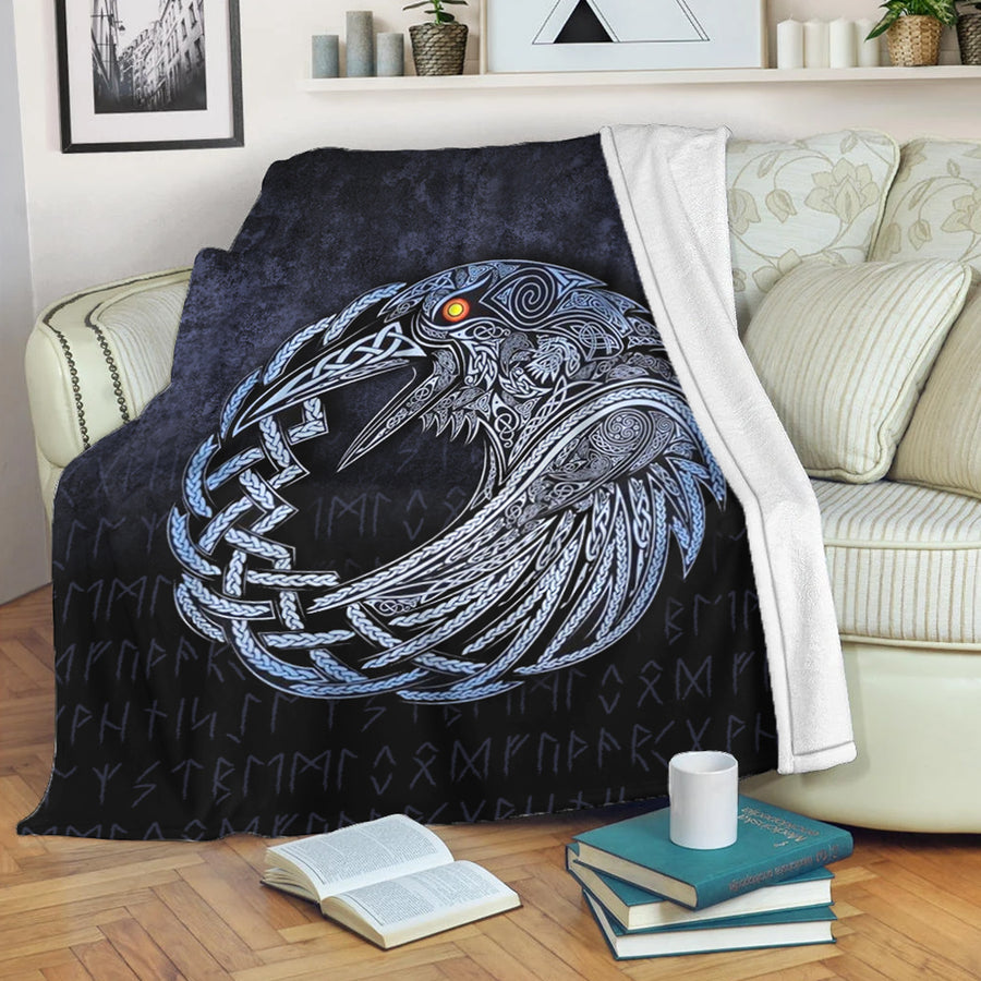 Ligerking Premium Blanket - Vikings Raven - Special Blue Version Premium Blanket A7