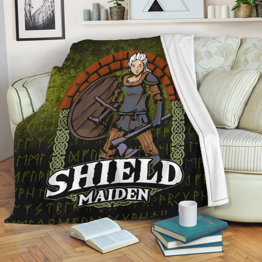 Ligerking Premium Blanket - Viking ShieldMaiden Premium Blanket A7