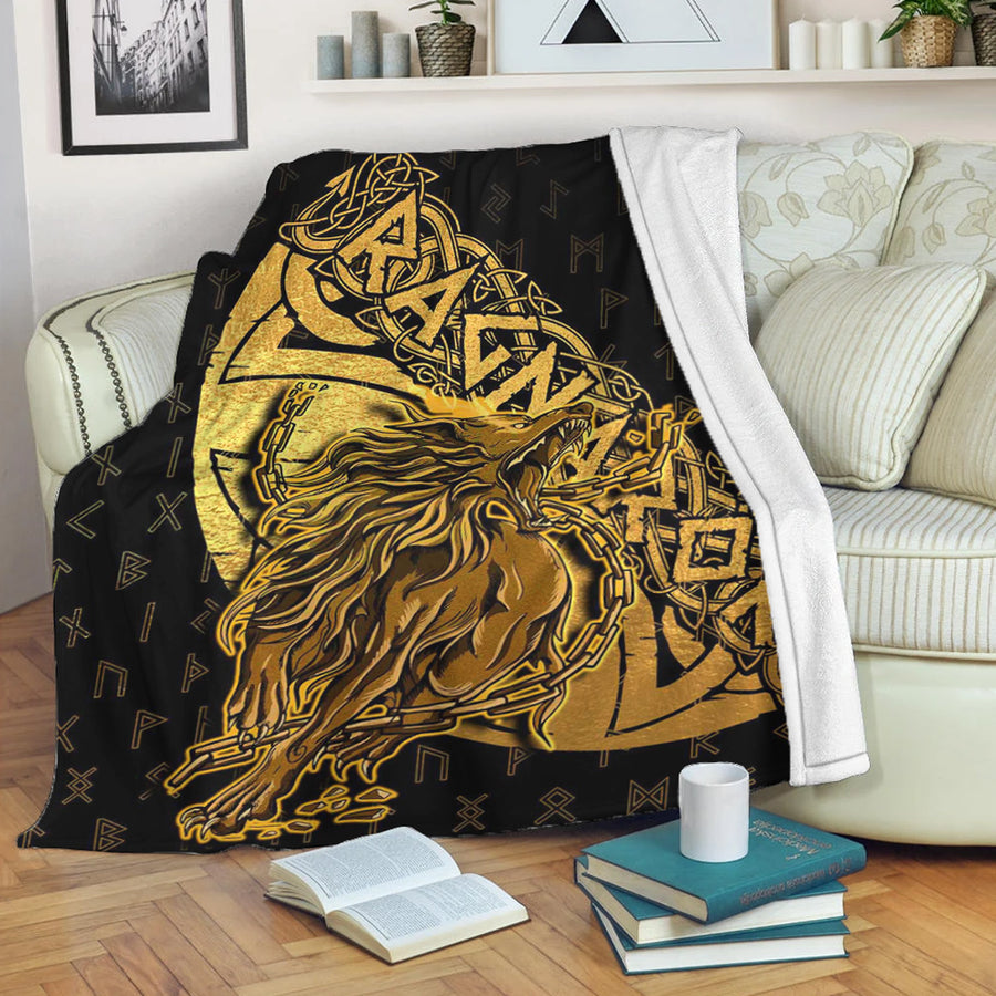 Ligerking Premium Blanket - Fenrir Ragnarok Gold Premium Blanket A94