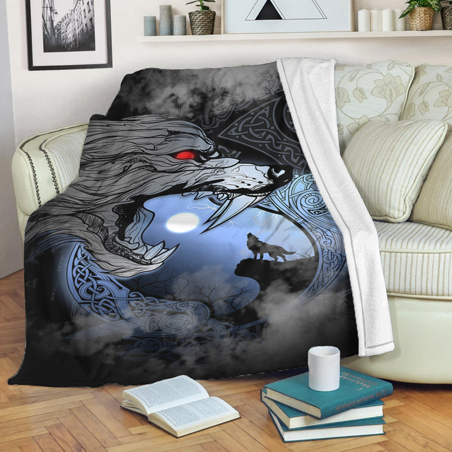 Ligerking Premium Blanket - Fenrir And Moon Premium Blanket A31