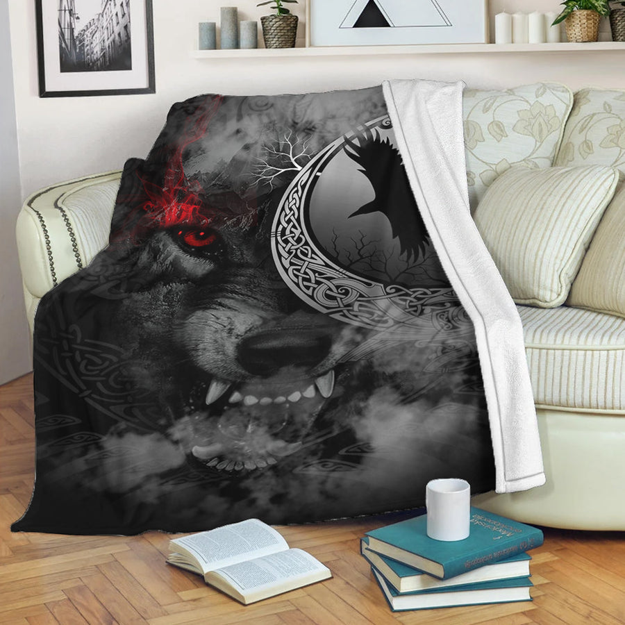 Ligerking Premium Blanket - Angry Moon Wolf Premium Blanket A31