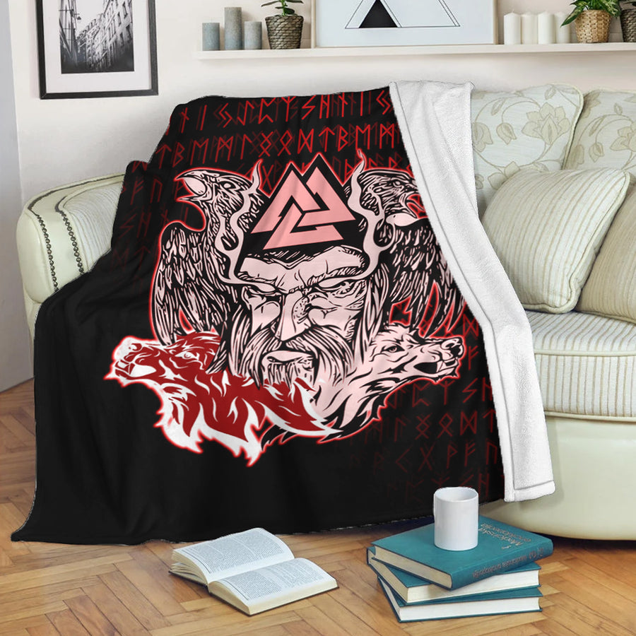 Ligerking Premium Blanket -Odin Viking Set Red Premium Blanket A95