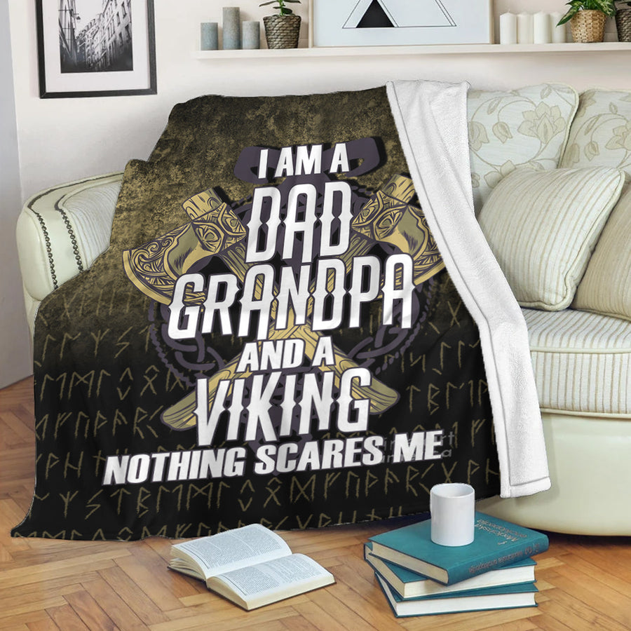 Ligerking Premium Blanket - Dad Viking Fathers Day Warrior Premium Blanket A7