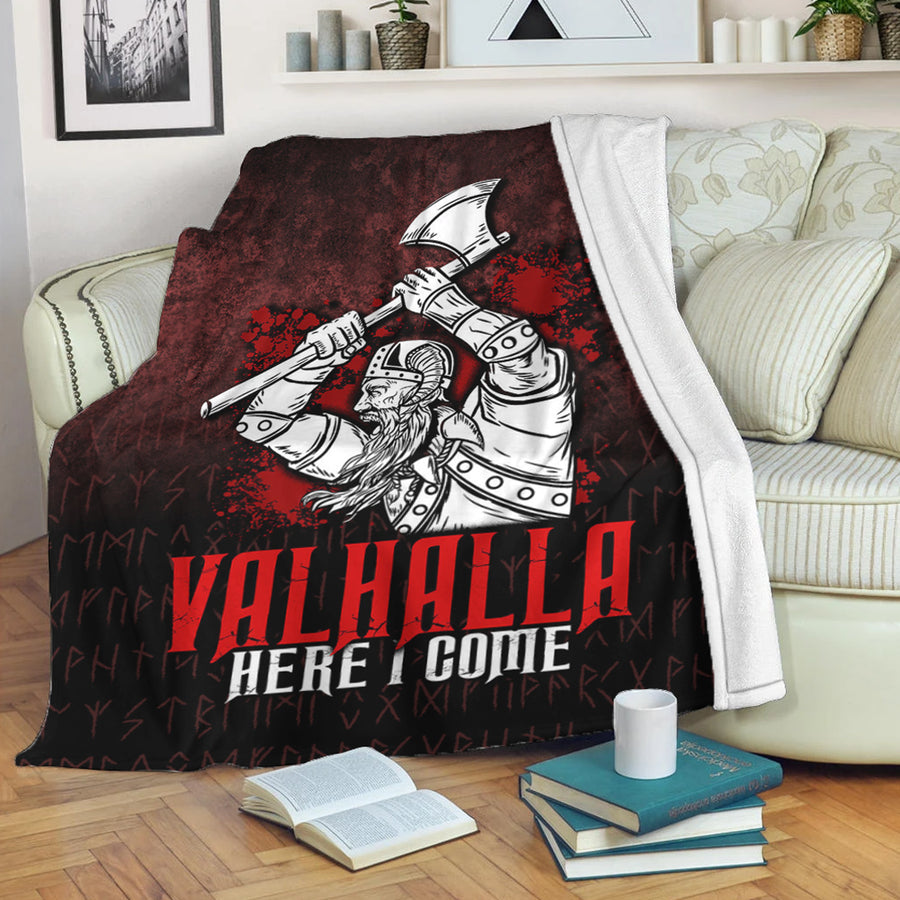 Ligerking Premium Blanket - Valhalla Here I Come Viking Premium Blanket A7