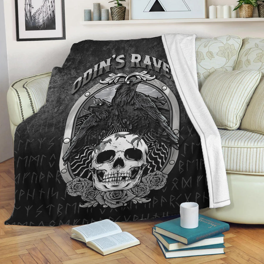 Ligerking Premium Blanket - Odins Raven Norse Mythology Ravens Midgard Birds Crow Premium Blanket A7