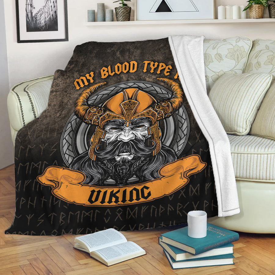 Ligerking Premium Blanket - My Blood Type is Viking Premium Blanket A7