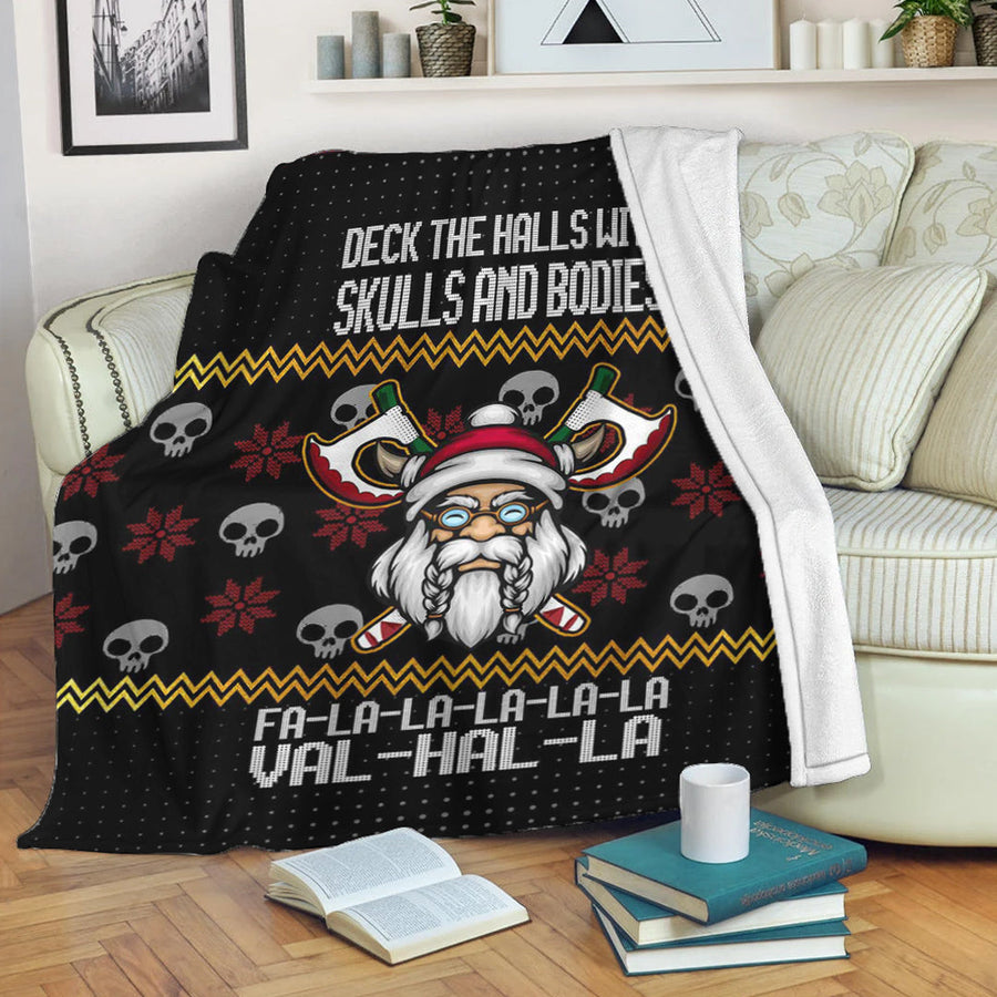 Ligerking Premium Blanket - Viking Santa In Valhalla Style Christmas Premium Blanket A35