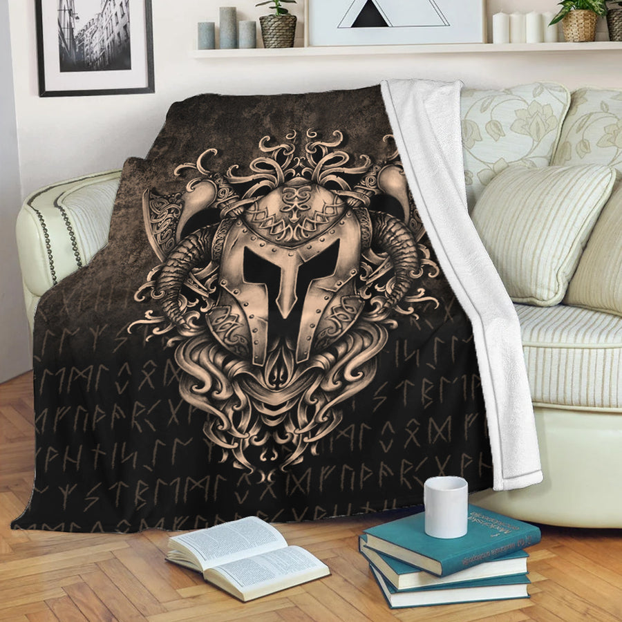 Ligerking Premium Blanket - The Armor Of Viking - Gold Version Premium Blanket A7