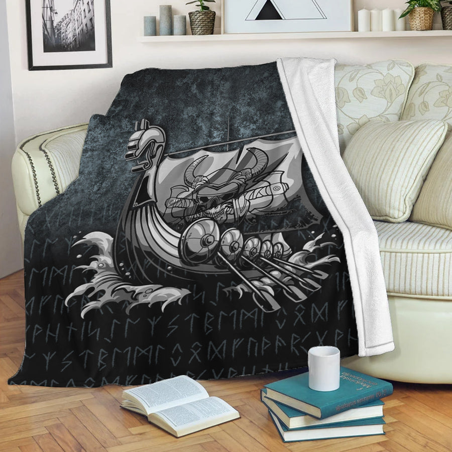 Ligerking Premium Blanket - Victory or Valhalla Drakkar Premium Blanket A7
