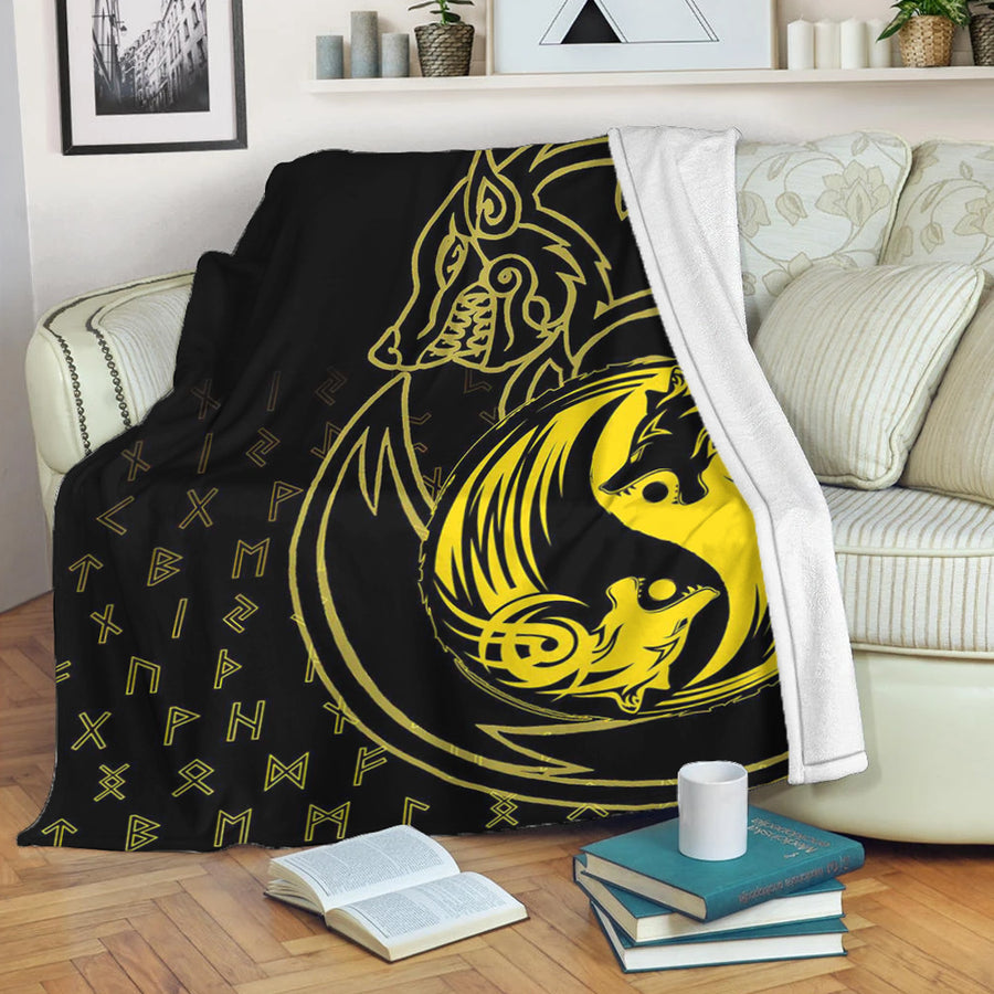 Ligerking Premium Blanket - Skoll and Hati Gold Premium Blanket A94