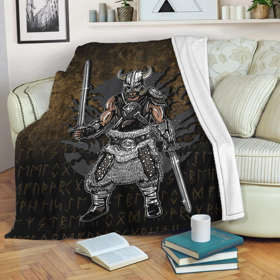 Ligerking Premium Blanket - Viking Dark Warrior Premium Blanket A7