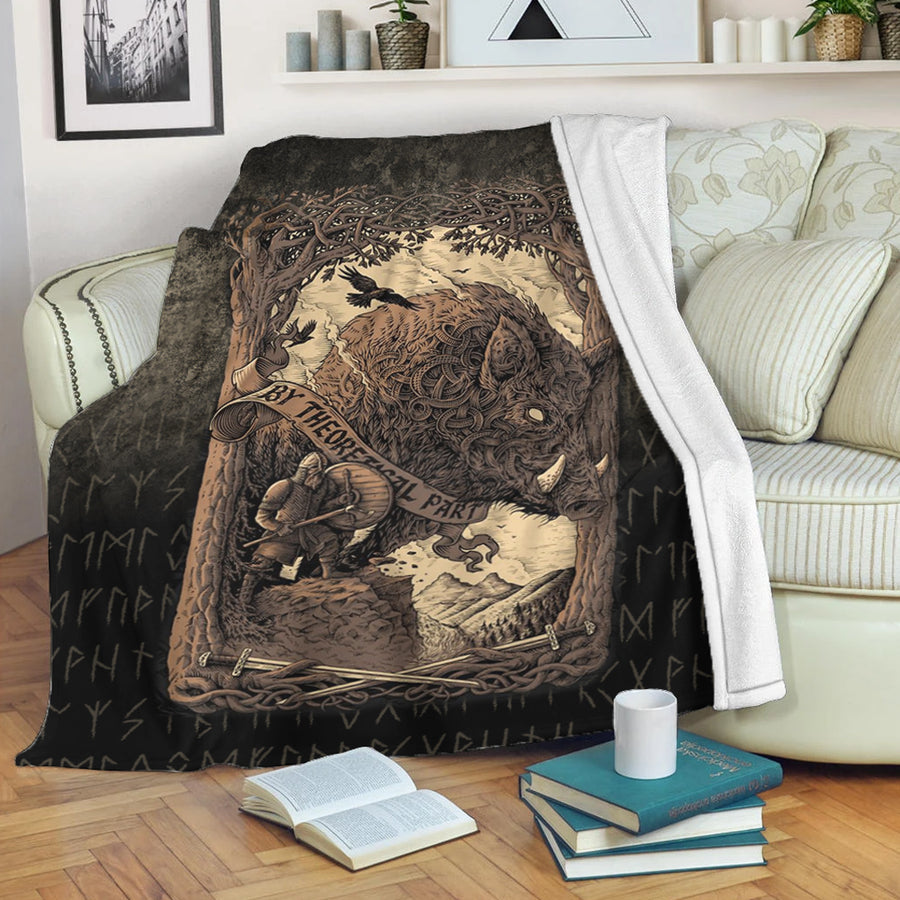 Ligerking Premium Blanket - Viking-Wild-Boar Premium Blanket A7