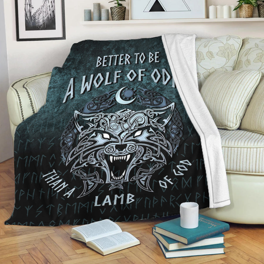 Ligerking Premium Blanket - Better To Be A Wolf of Odin Premium Blanket A7