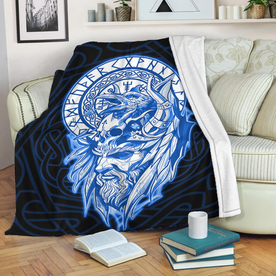 Ligerking Premium Blanket -Viking Odin Set Blue Premium Blanket A95