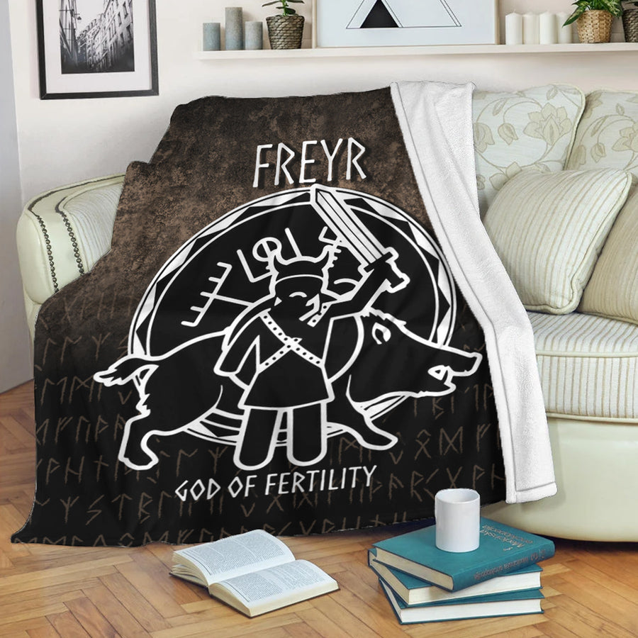 Ligerking Premium Blanket - Freyr God Of Fertility Premium Blanket A7