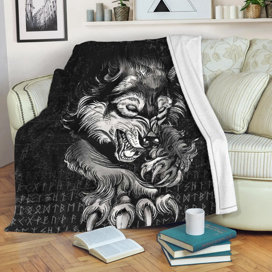 Ligerking Premium Blanket - Fenrir Wolf Lead Premium Blanket A35