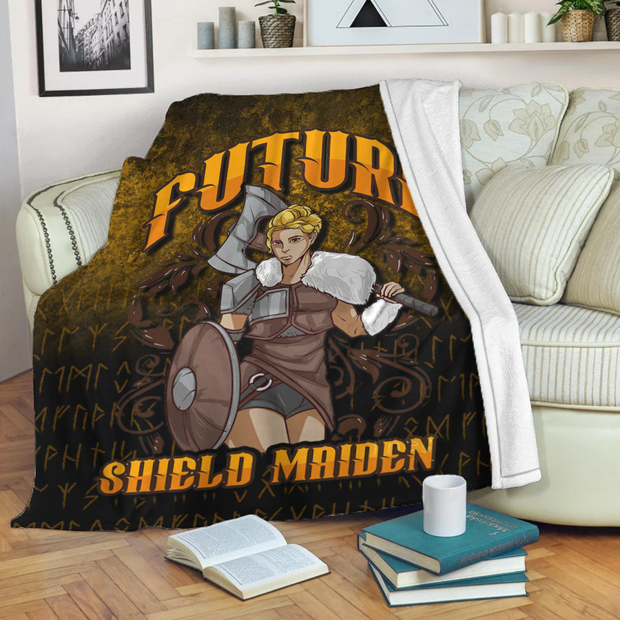 Ligerking Premium Blanket - Viking Future Shield Maiden Premium Blanket A7