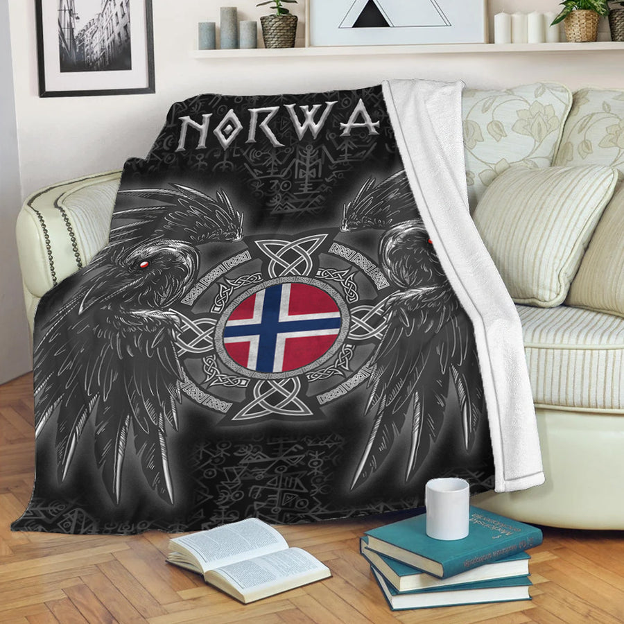Ligerking Premium Blanket - Norway Viking Raven Premium Blanket A95
