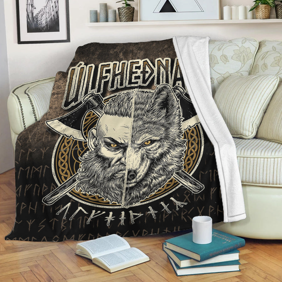 Ligerking Premium Blanket - Norse Viking Wolf Ulfhednar Pagan Warrior Ulfhedinn Premium Blanket A7