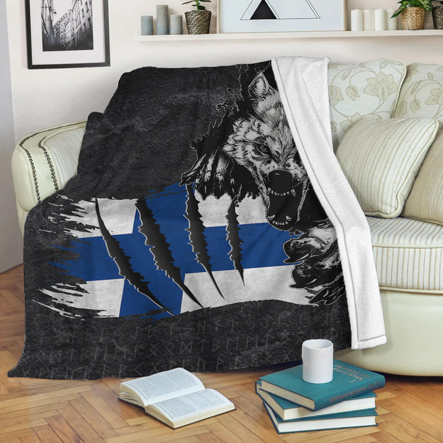Ligerking Premium Blanket - Finland Wolf Viking Premium Blanket A95