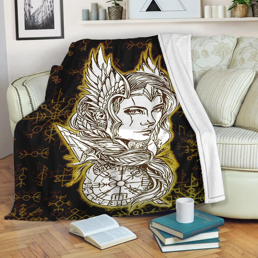 Ligerking Premium Blanket -Viking Valkyrie Gold Premium Blanket A95