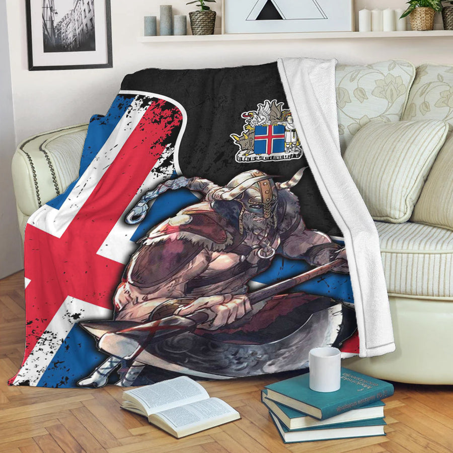 Ligerking Premium Blanket - Iceland Warrior Brush Style Premium Blanket A35