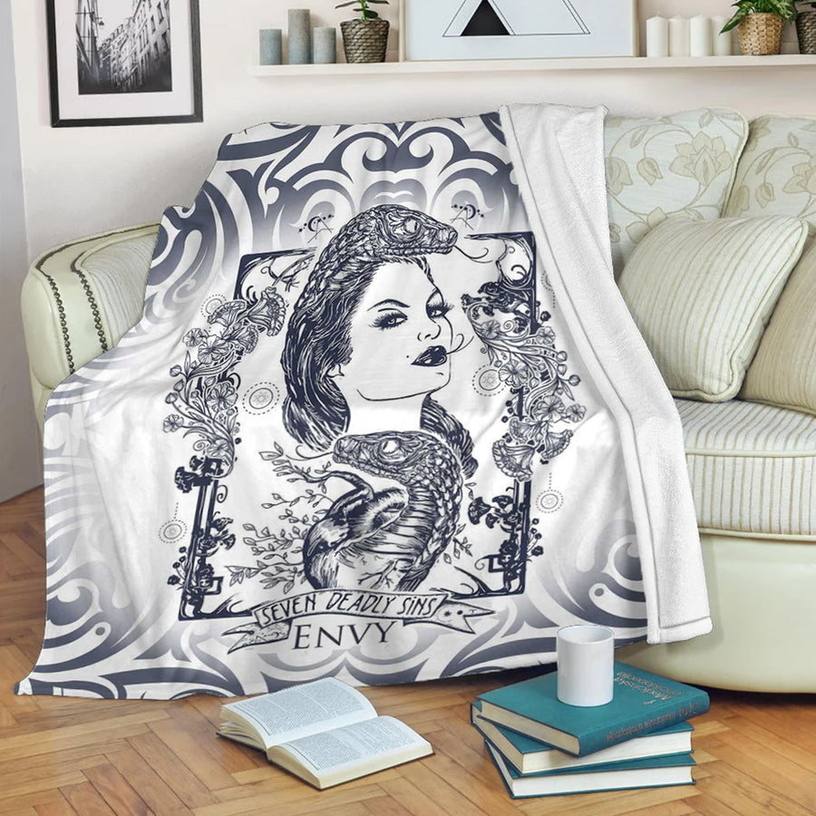 Ligerking Premium Blanket - Envy! Seven Deadly Sins Celtic Tattoo Premium Blanket A35