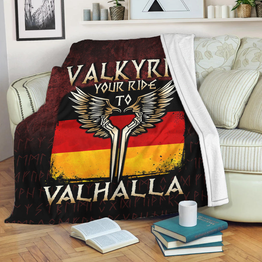 Ligerking Premium Blanket - Valkyrie Your Ride to Valhalla Germany Premium Blanket A7
