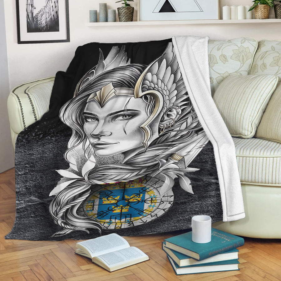 Ligerking Premium Blanket - Valkyries Sweden Viking Country Premium Blanket A95