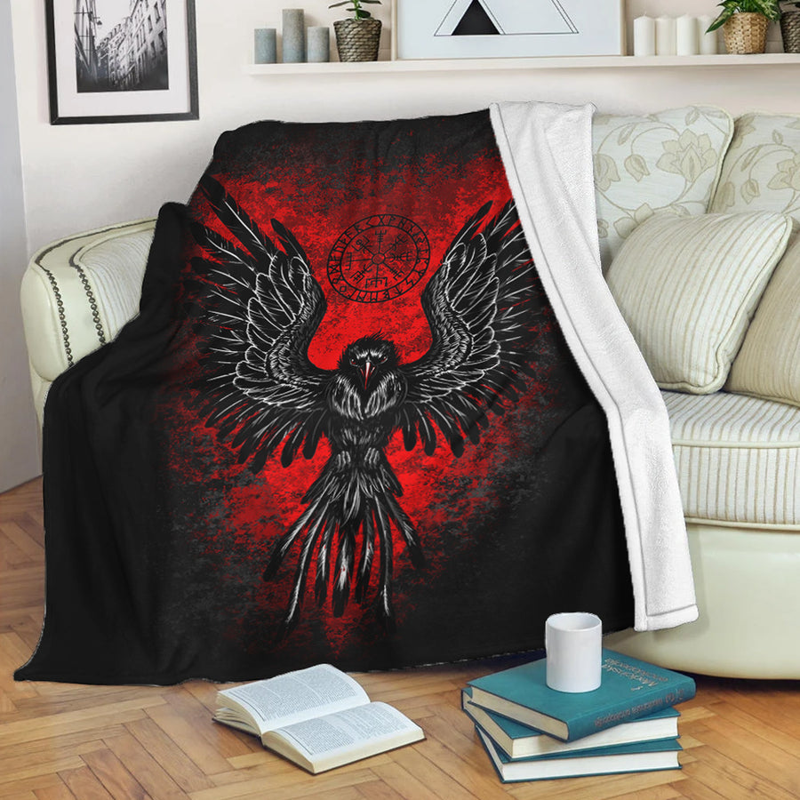 Ligerking Premium Blanket - Vegvisir Raven Blood Premium Blanket A35