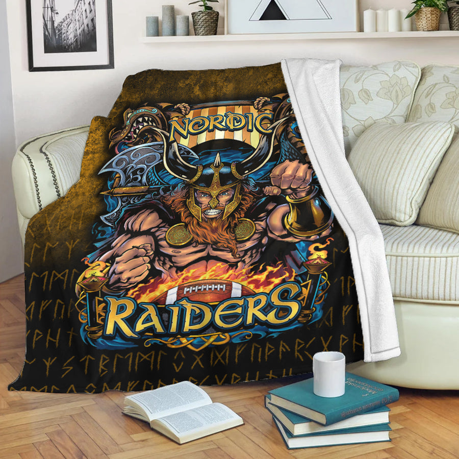 Ligerking Premium Blanket - Viking Nordic Raiders Premium Blanket A7