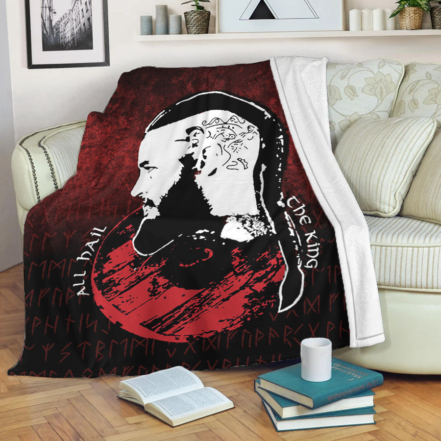 Ligerking Premium Blanket - All Hail The King Vikings Premium Blanket A7