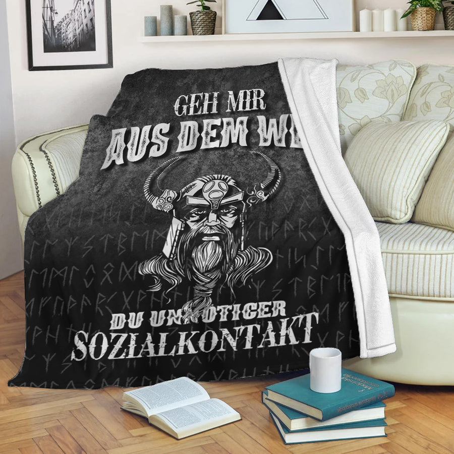 Ligerking Premium Blanket - Geh mir aus dem Weg du unnotiger Sozialkontakt Premium Blanket A7