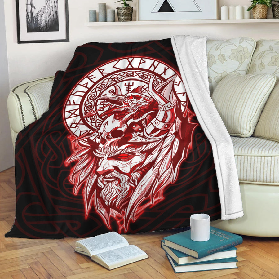 Ligerking Premium Blanket -Viking Odin Set Red Premium Blanket A95