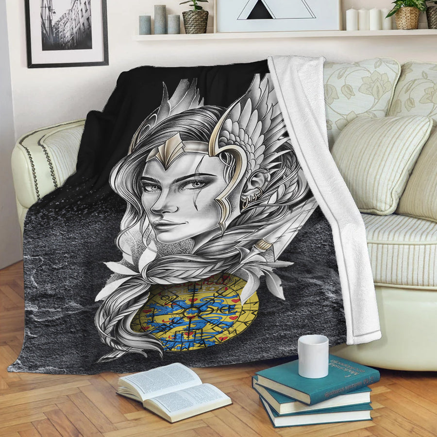 Ligerking Premium Blanket - Valkyries Denmark Viking Country Premium Blanket A95